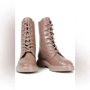 Stuart Weitzman natural Mckenzee combat boots size 6.5